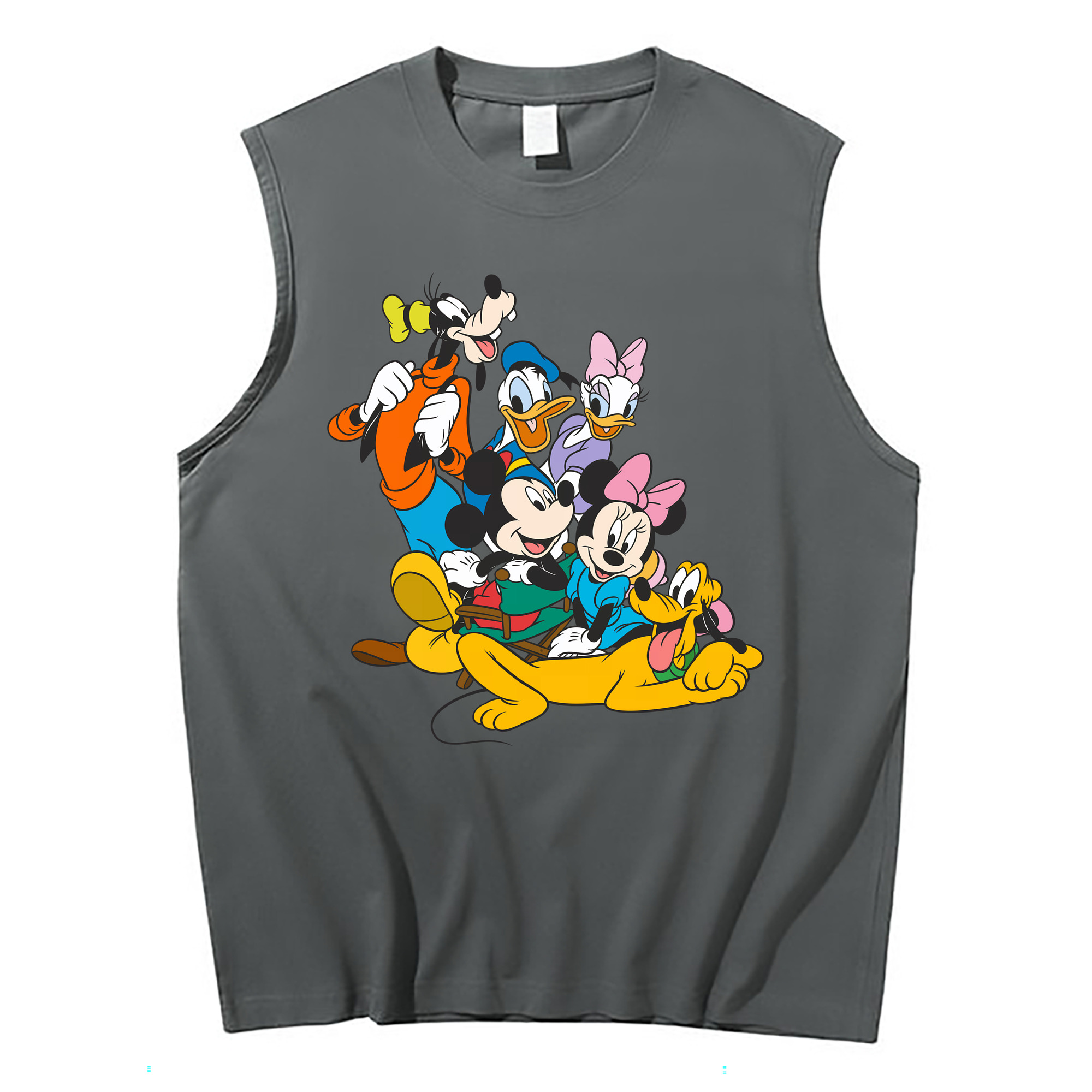 ミッキーマウス Mickey Mouse コットン100％タンクトップ（フロントプリント）